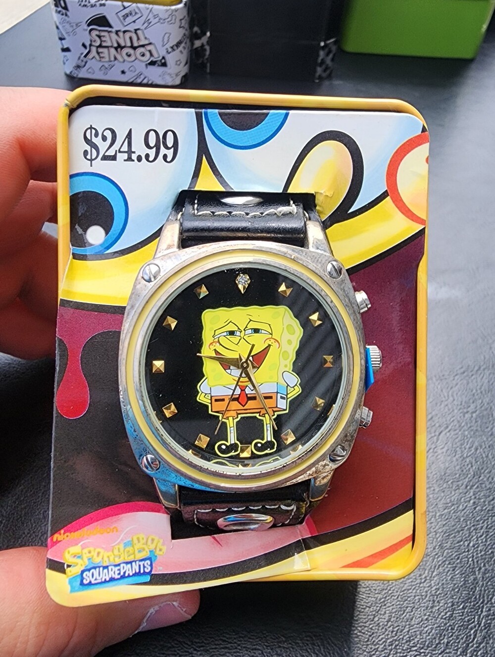 SpongeBob SquarePants Black & Yellow Character Watch